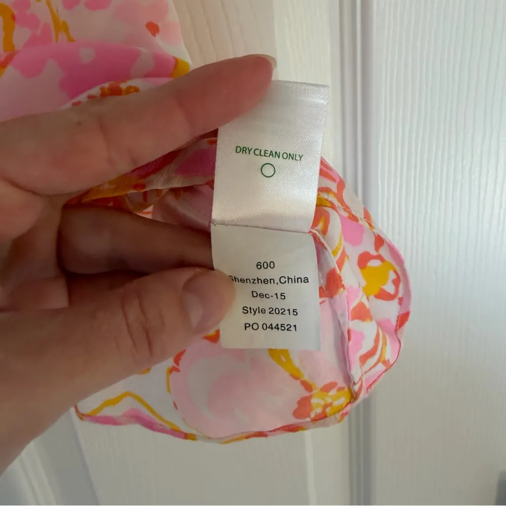 Lilly Pulitzer Zoe V-Neck Silk Cami in Casa Banana Size XXS - Image 6