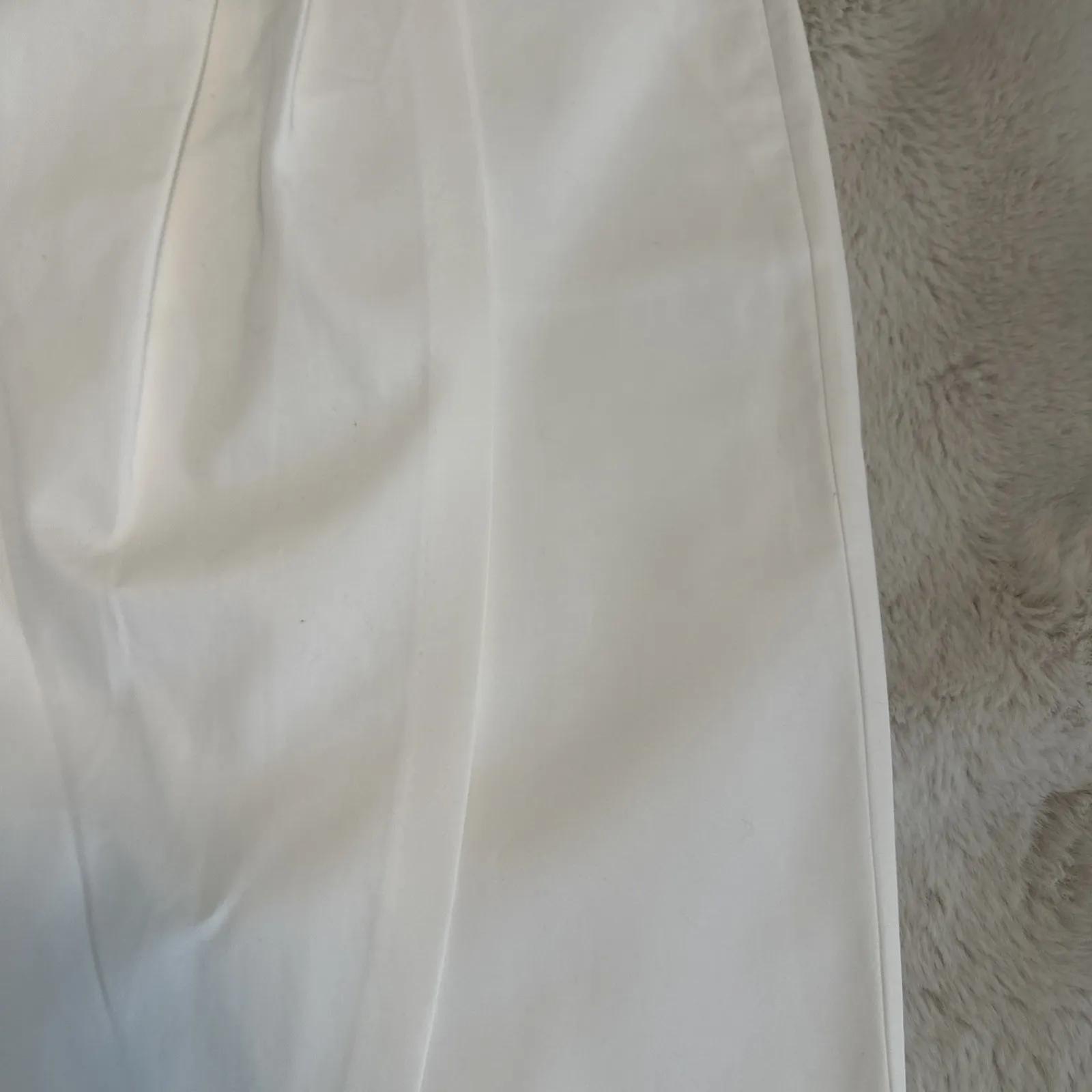 Zara White Draped‎ Pencil Skirt S - Image 4