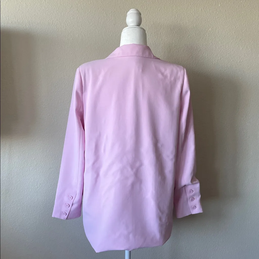 Peppermayo Light Pink Tailored Blazer – Relaxed Fit, Chic Minimal Style - Image 8