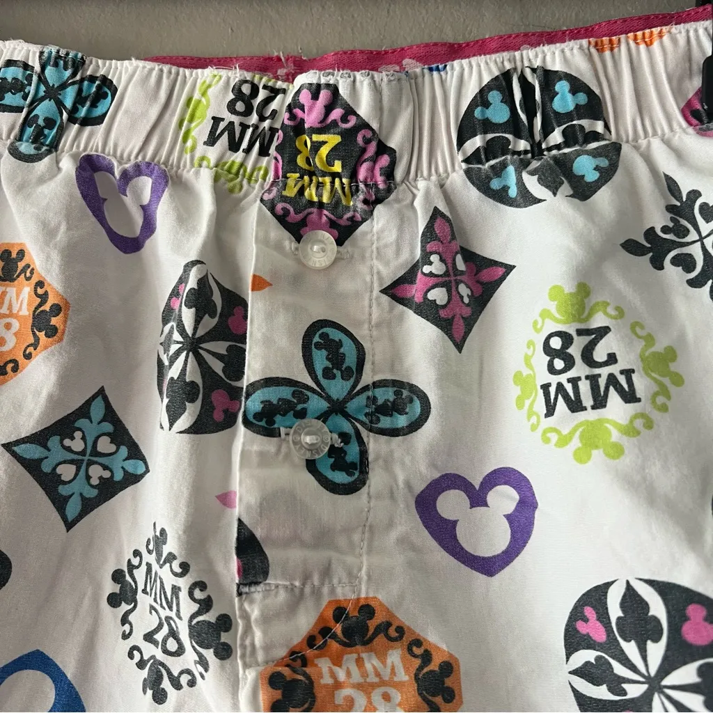Disney  Parks White Boxer Sleep Shorts Size Large - Image 2