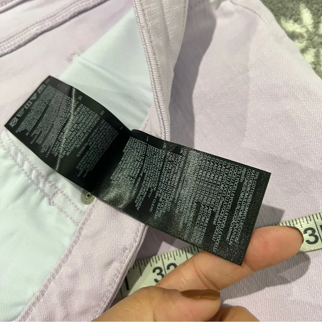 NYDJ Curves 360 Slim Straight Ankle‎ Side Slits In Lilac Petal Size 28 - Image 4