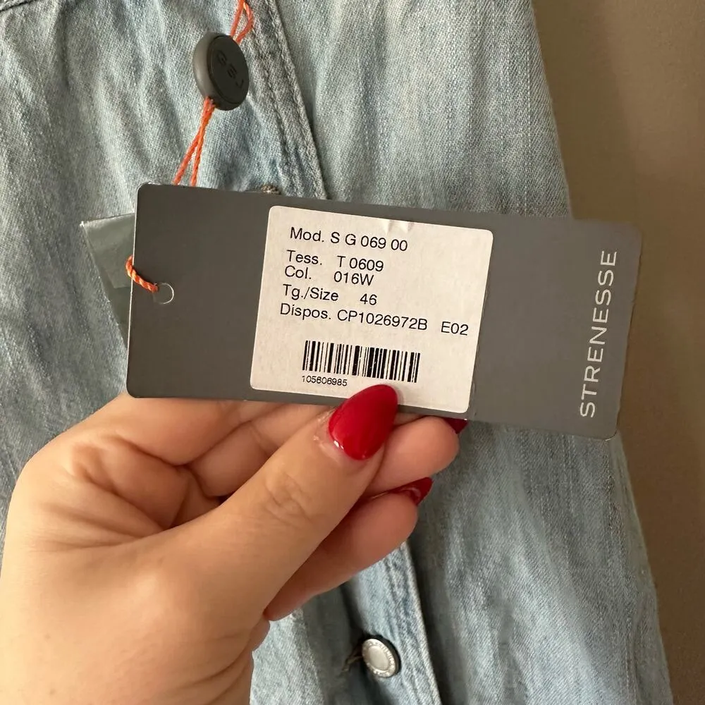 Gabriele Strehle Jeans Denim Wrap Skirt Size 12 NEW WITH TAGS Blue - Image 8