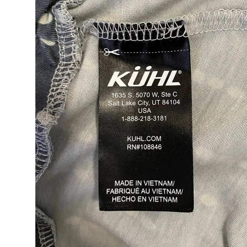 KUHL Short Gray White Printed Jersey Knit Kira Athleisure Mini Skirt ~ Ladies XL - Image 6