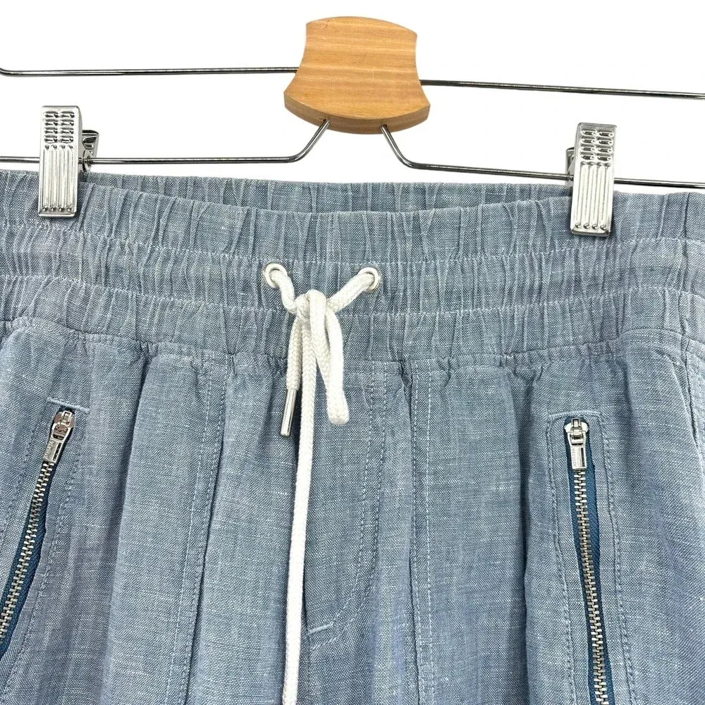 Athleta Cabo Linen‎ Wide Leg Pant Chambray Blue Size 0 - Image 5