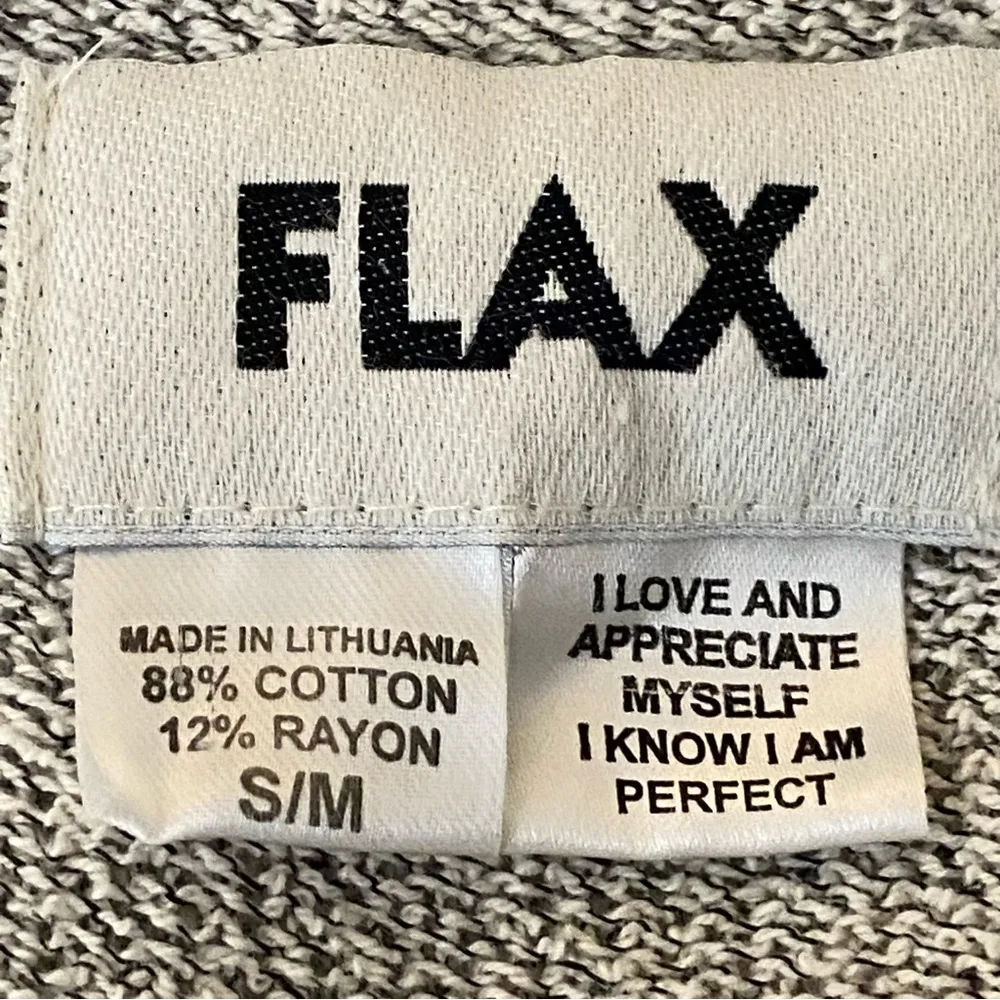 FLAX oatmeal knit long buttoned cardigan sweater Size Small Medium. EUC - Image 12