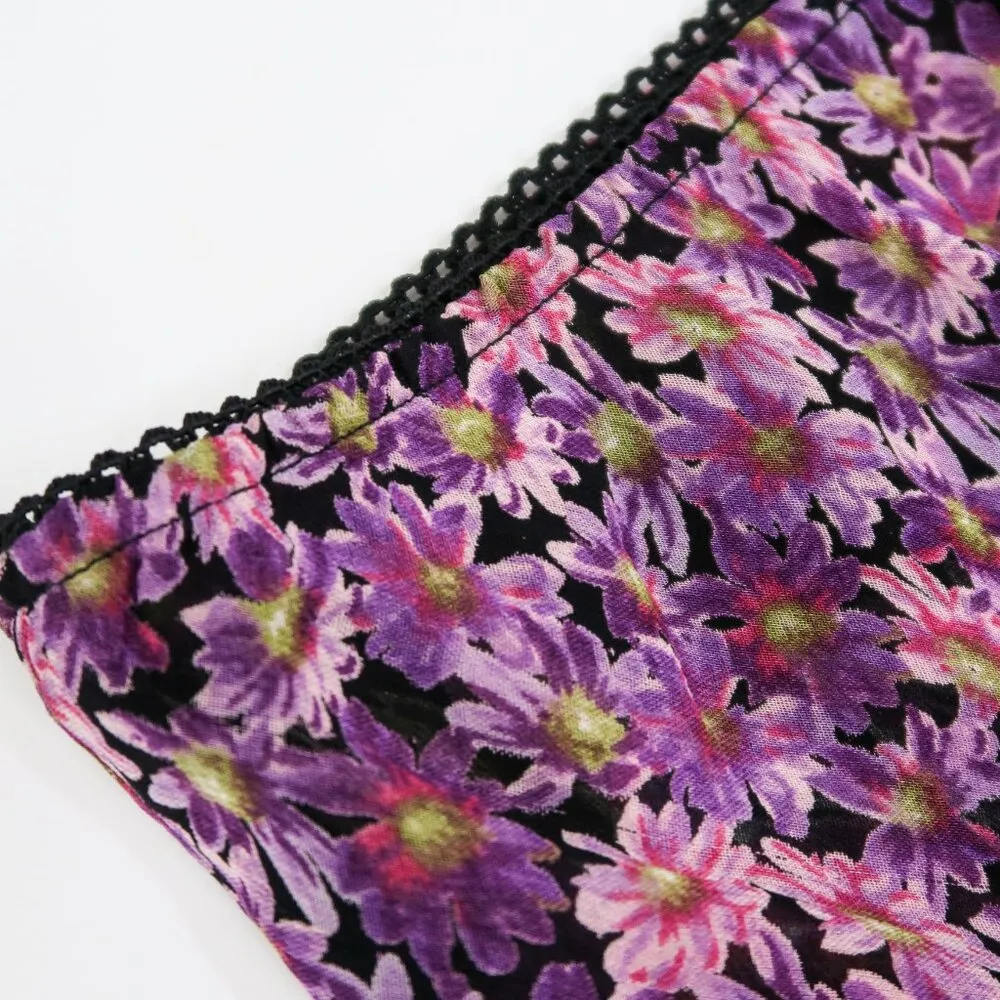 Vintage 90s Reversible Purple Floral Maxi Skirt Size M - Image 11