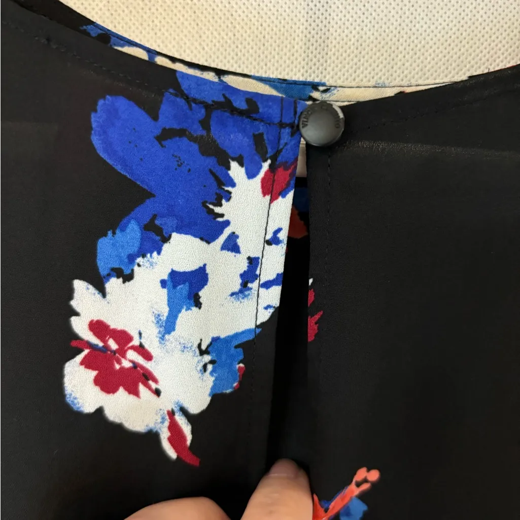 Vince Cumato Black Floral Womens Size Medium Classic Business … - Image 10