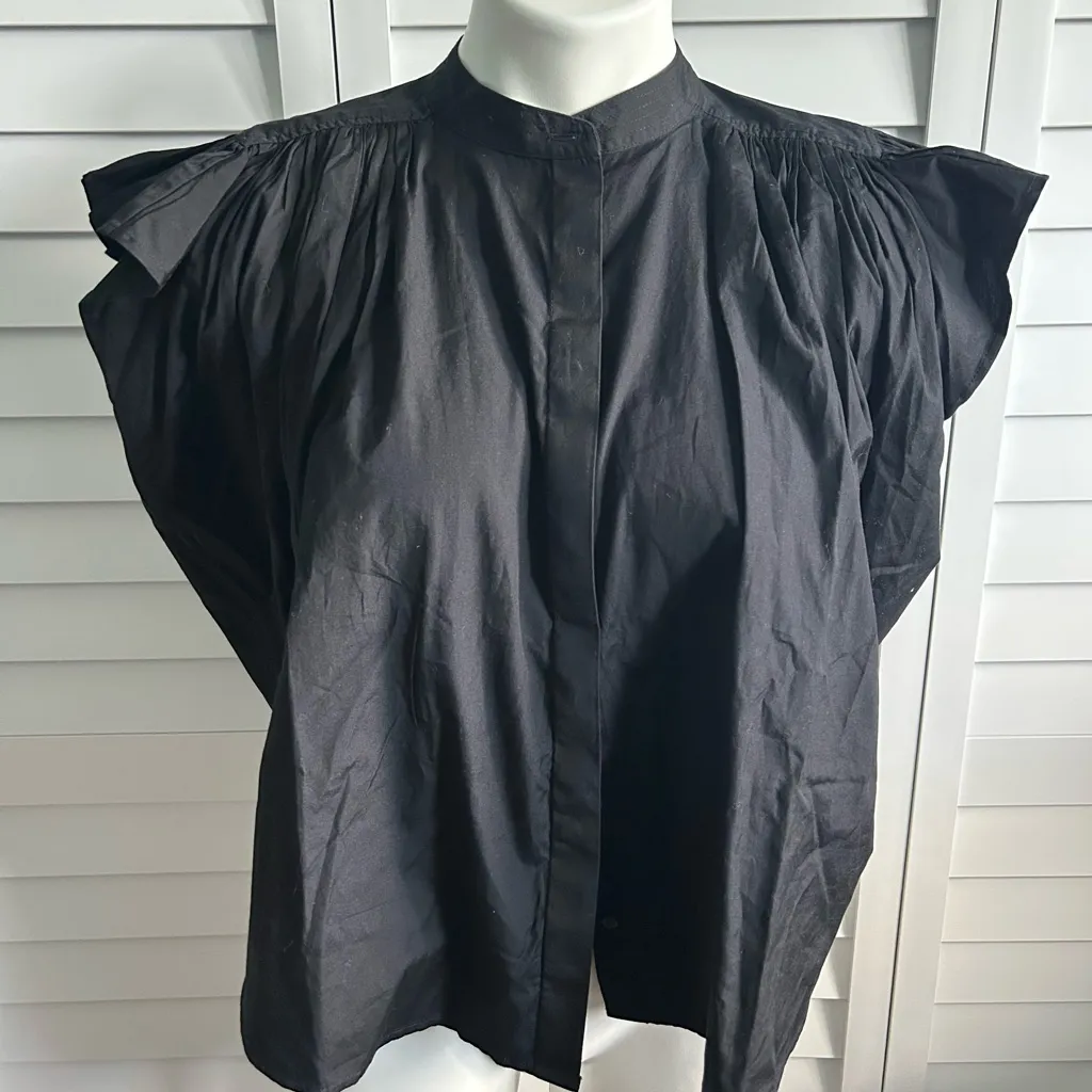 Madewell | Poplin Shirred Button-Up Shirt - Image 5