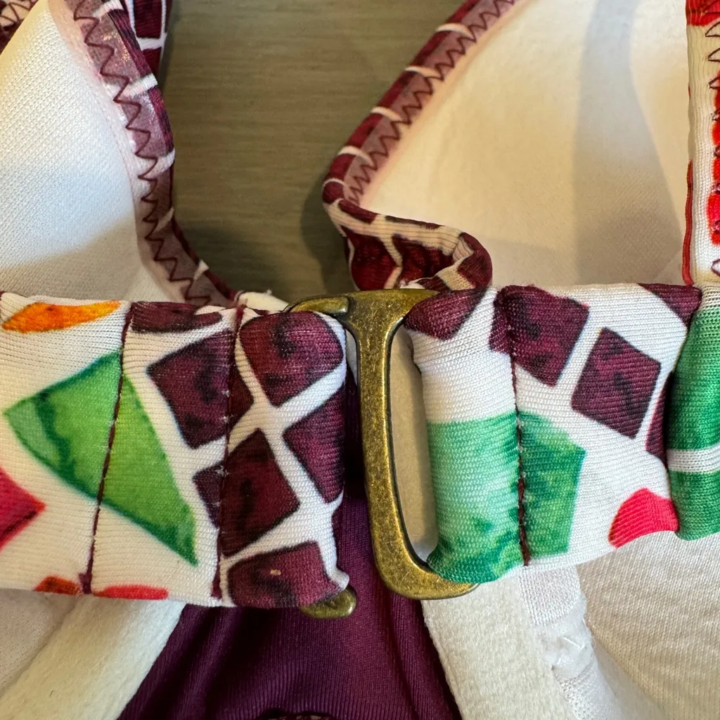 BECCASWIM MULTICOLOR BIKINI TOP.  NEW Large‎ - Image 6