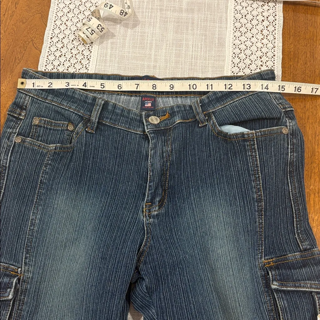 Y2K Vintage Apollo Jeans Buckle Detail Flare Jeans Blue Size undefined - Image 5