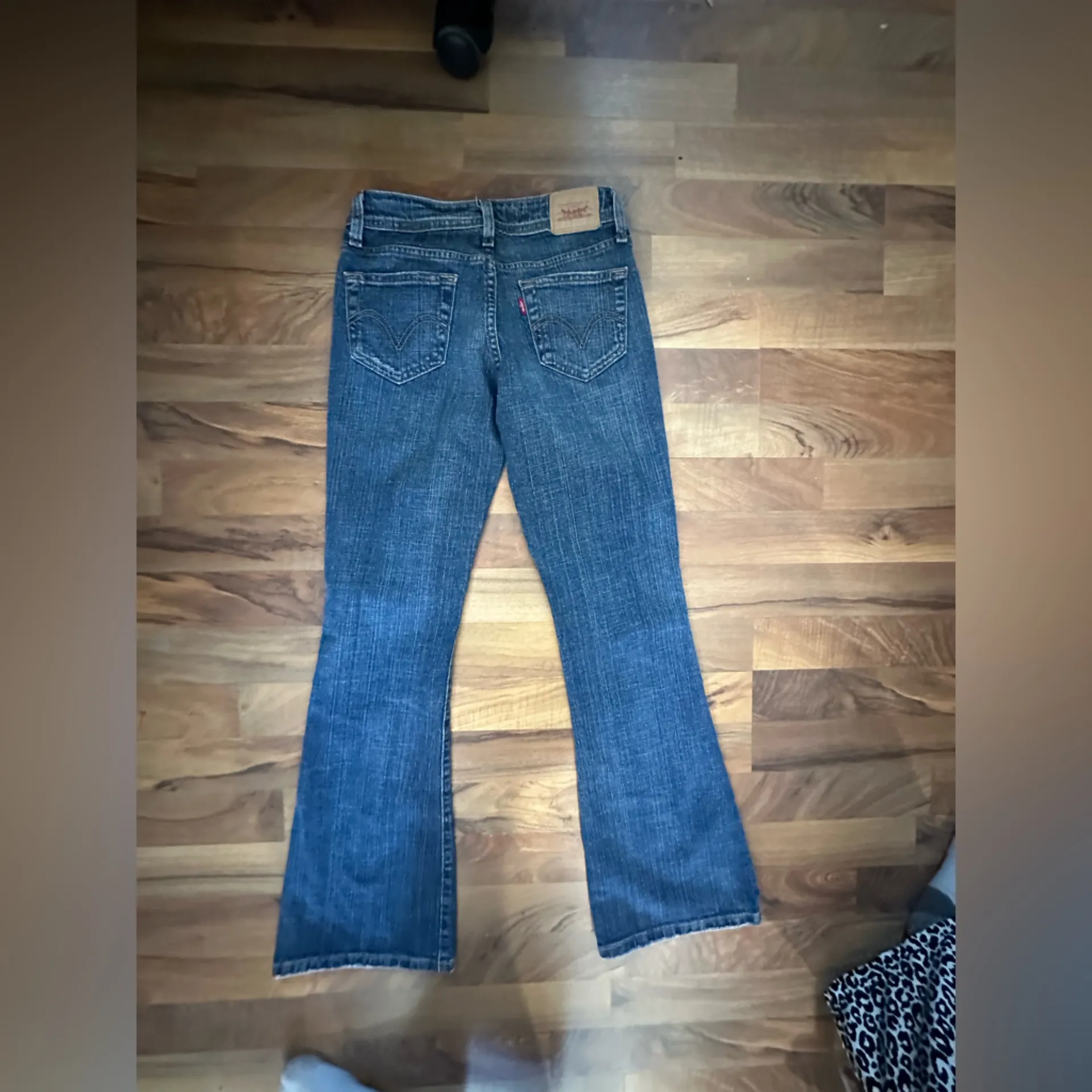 Levi's Dark Blue Bootcut Leg Jeans - Image 2
