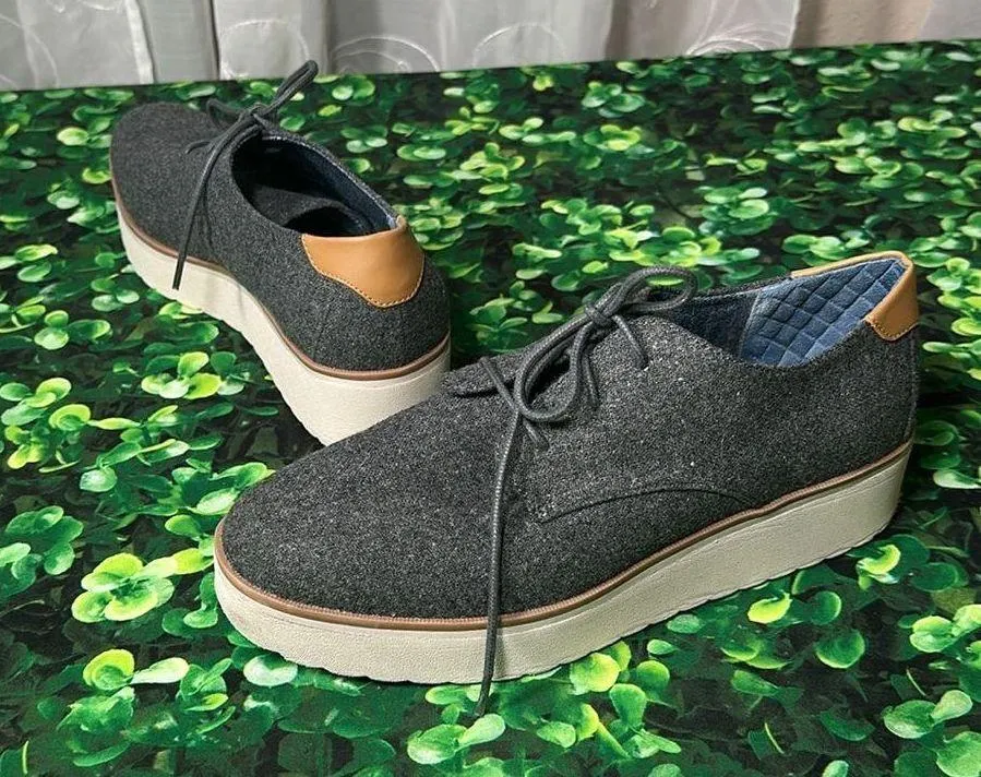 Dr. Scholl's Lillian Wedge Oxford Lace Up Round Toe Grey Women Comfort Shoe 8.5M - Image 12