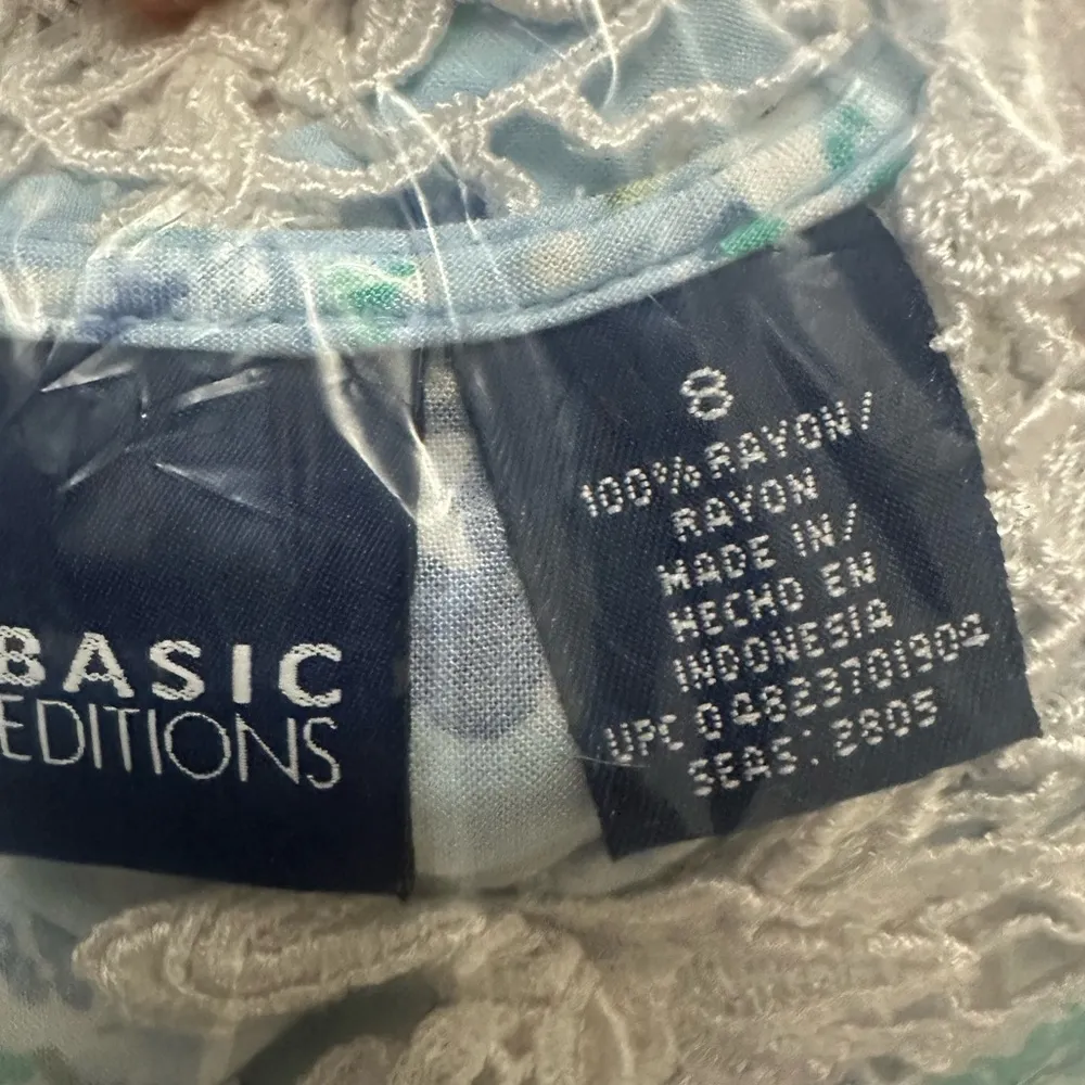 VTG 90s Floral Milkmaid Maxi Dress Lace Collar Button - Image 4