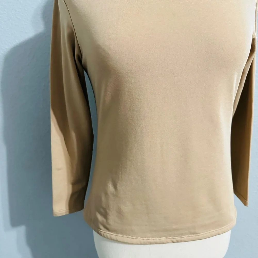 Unique Lingerie Tan Long Sleeves Round Neck Thermo Winter Shirt Size S - Image 5