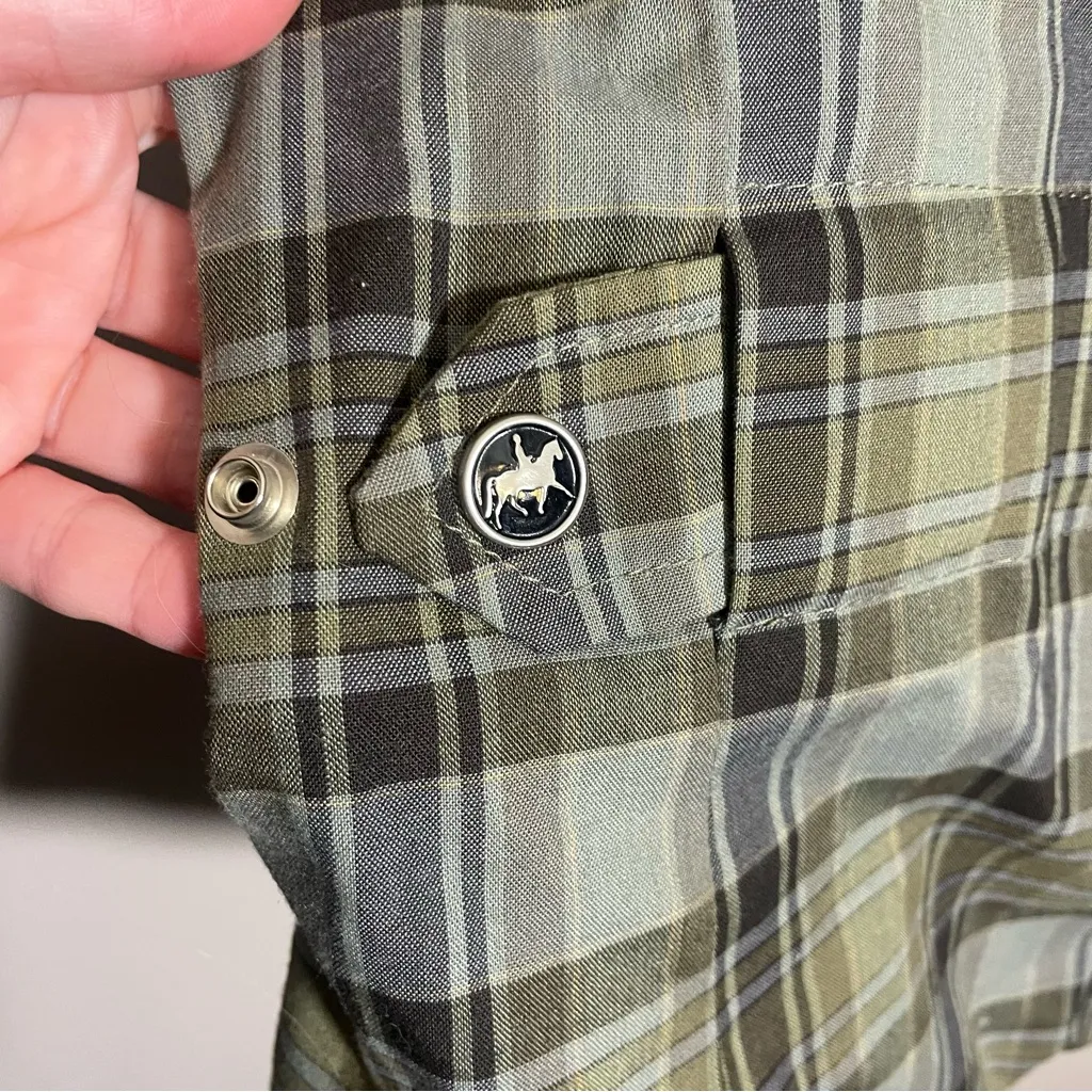 Pikeur Germany Vintage Horse Riding Equestrian Schooling Vest plaid Green Size L - Image 5