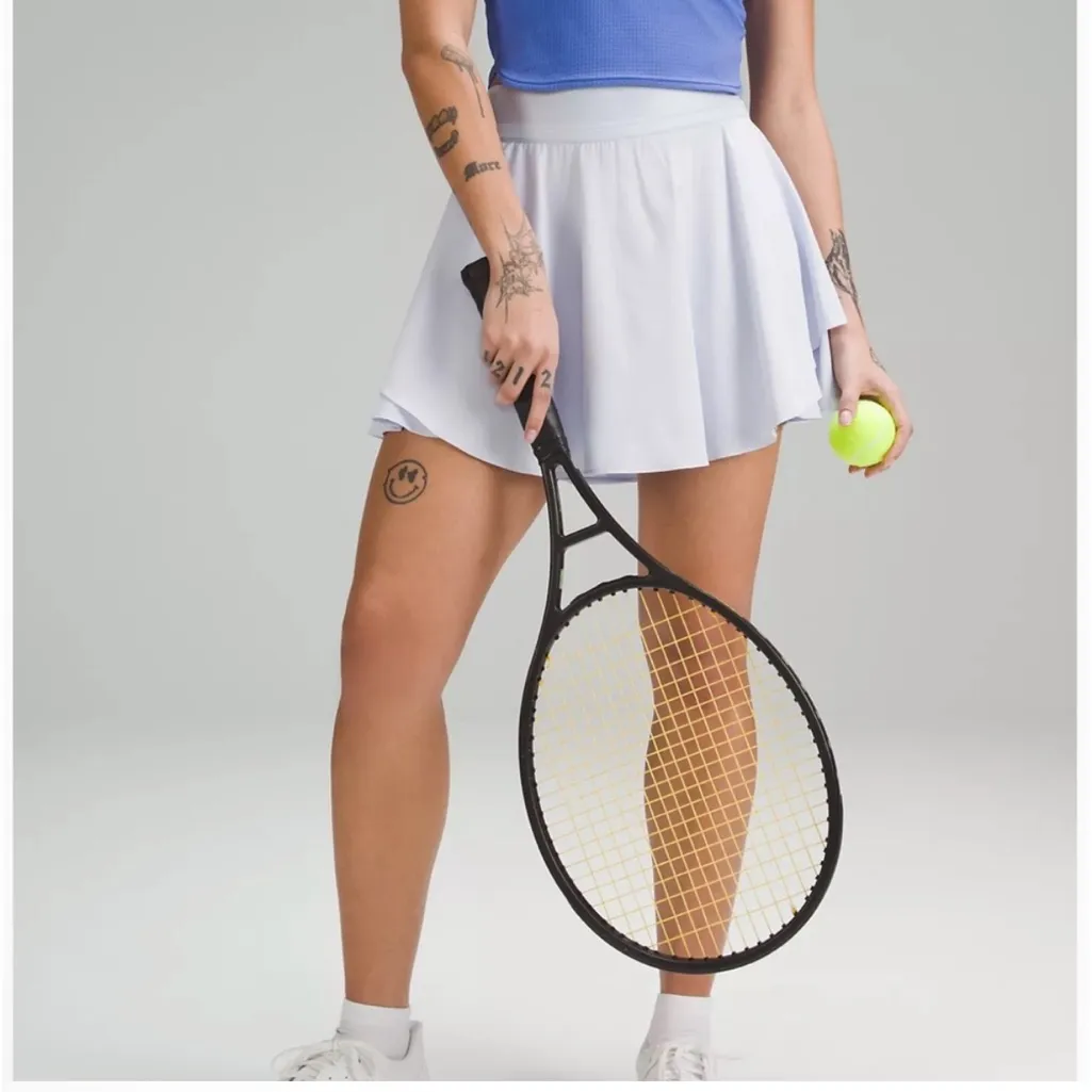 lululemon athletica White Mini Skort Court Rival High-Rise Skirt Long - Image 3
