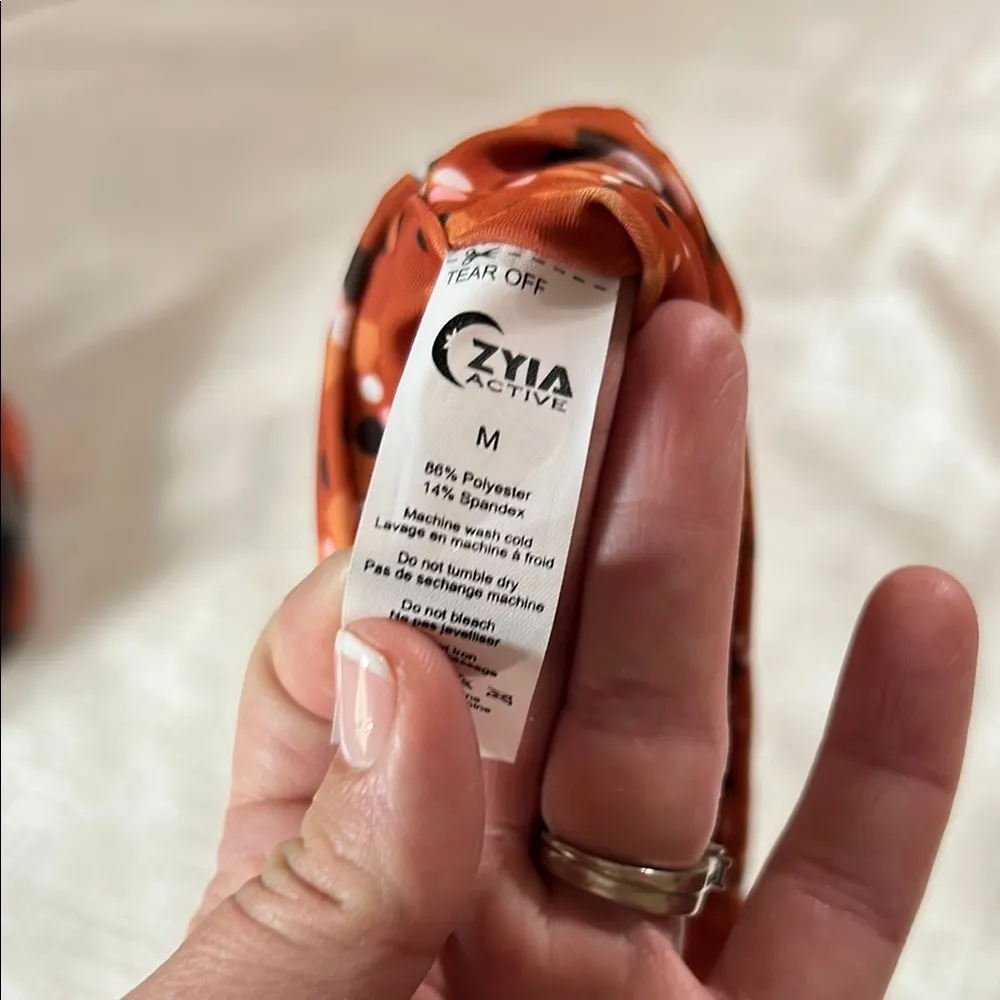 Zara Orange Patterned Bikini Bottom - Image 6