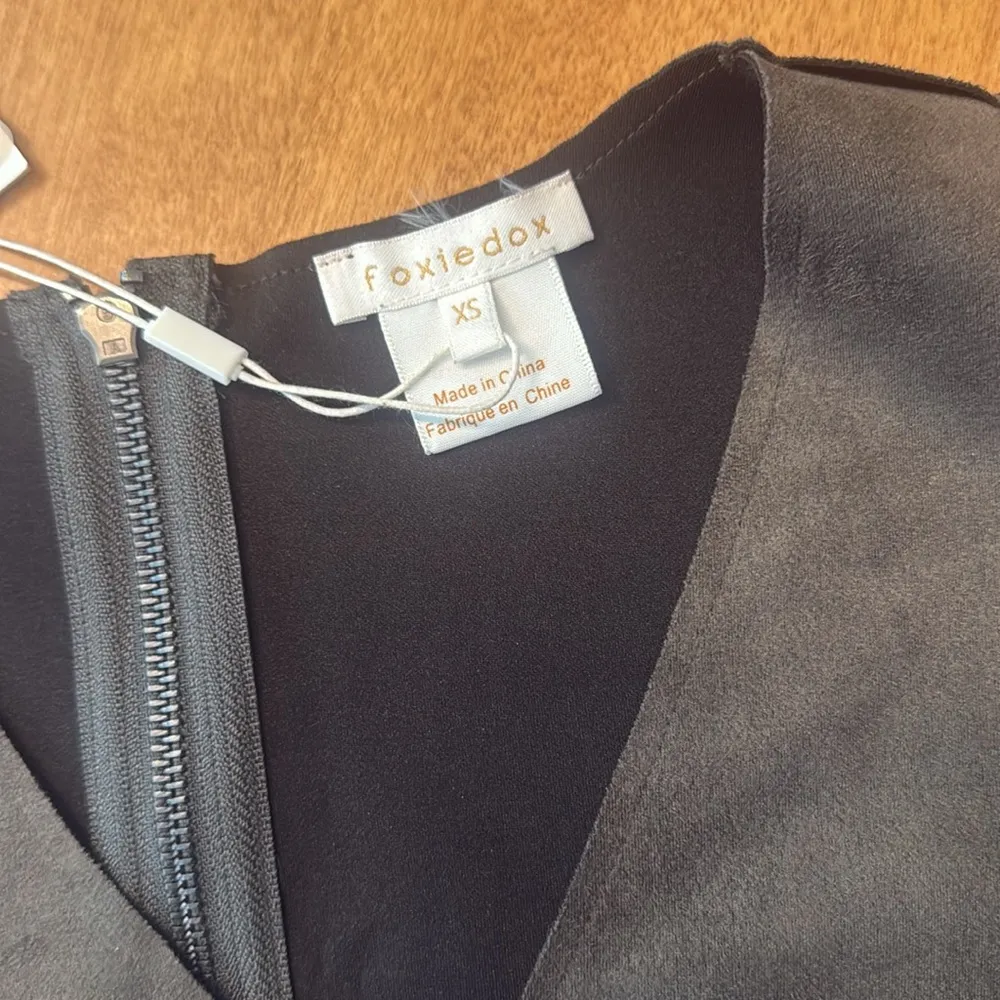 FOXIEDOX crop faux suede top - Image 2