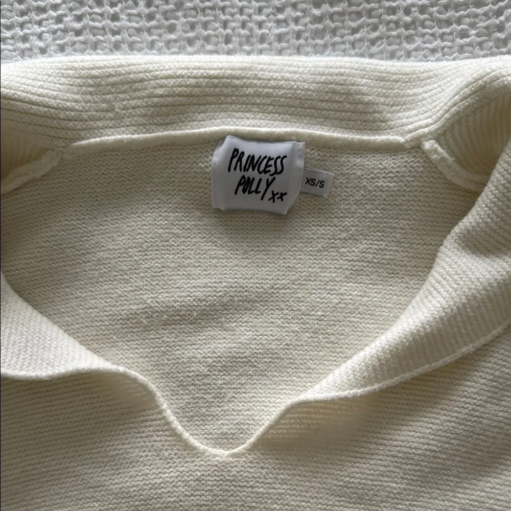 Princess Polly  Cream Knit Top - Image 2