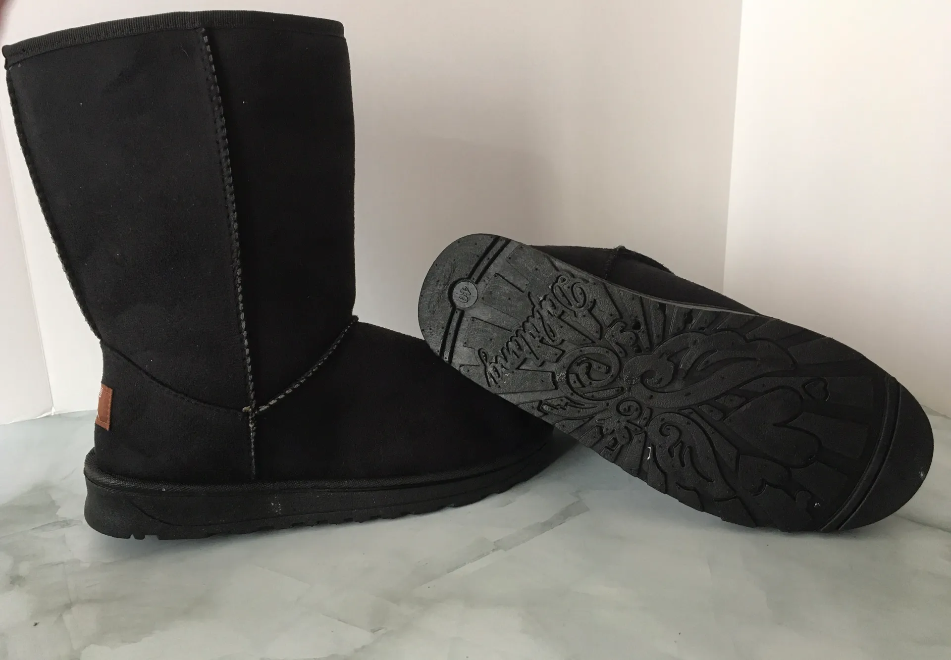 Black Snow Boots, Size 9 - Image 4