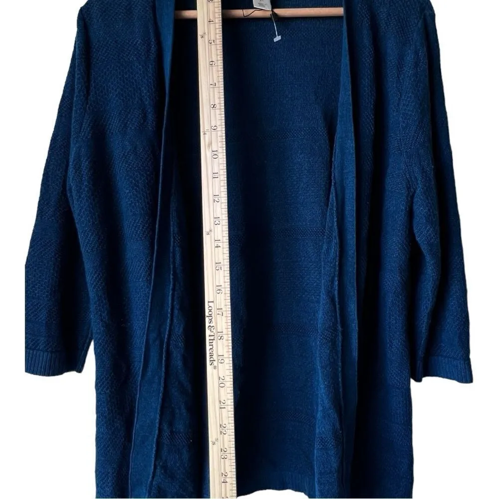 Women's blue cardigan sweater royal blue Christopher & Banks PETITE size L. - Image 6