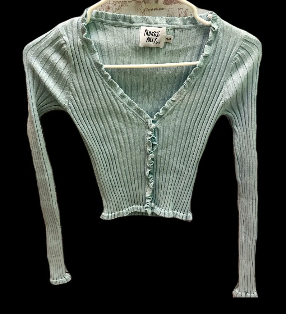 Princess Polly Light Blue Ribbed Top size XS/S - Image 2