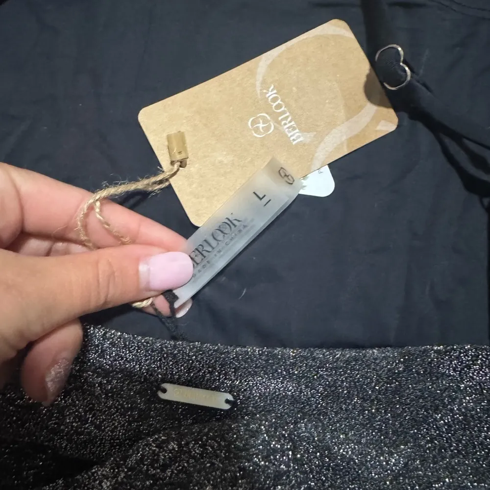 Sparkly Black One Piece Swimsuit Size L - Image 6