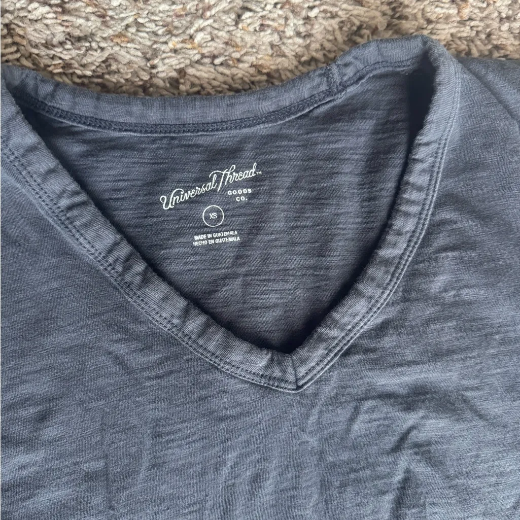 Gray V-Neck T-Shirt - Image 2