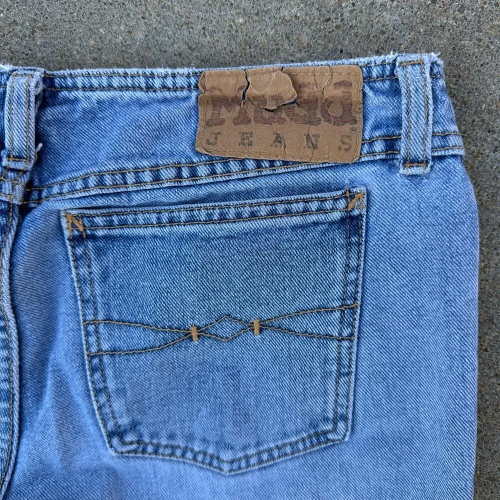 Vintage Y2K Mudd Low Rise No Waistband Flare Leg Light Blue Jeans Size 11 - Image 3