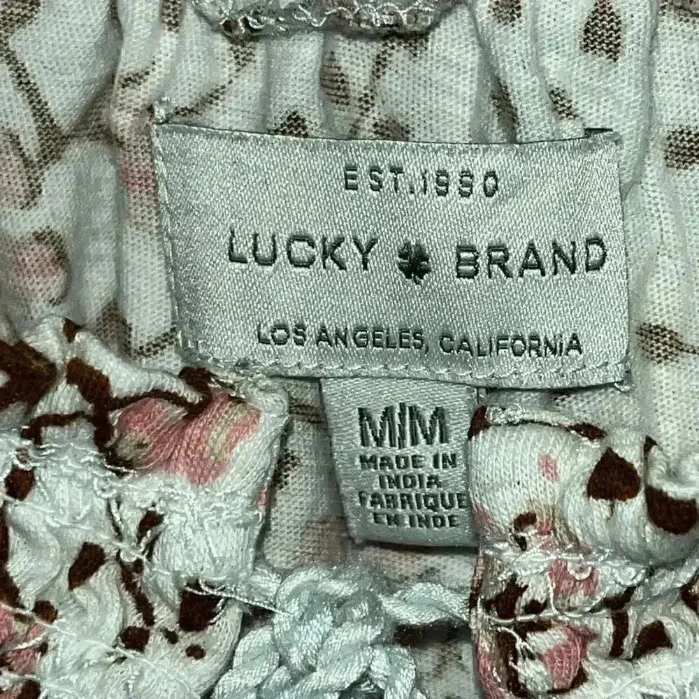 Lucky Brand Women's On or Off Shoulder Floral Peasant Top Medium‎ - Image 5