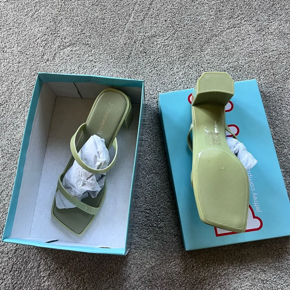 NIB JEFFREY CAMPBELL Jamm-3 Jelly Slide Sandal In Dusty Mint - Image 8