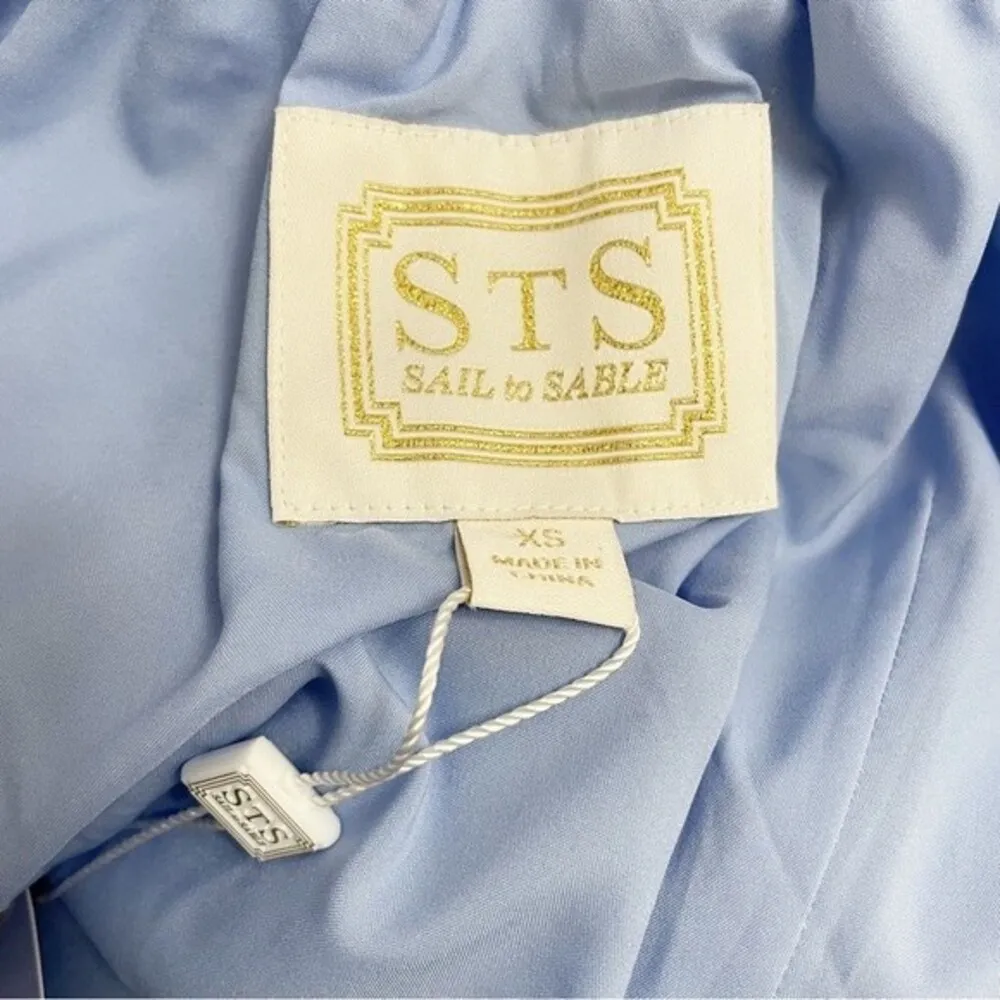 NWT Sail to Sable Hydrangea Jacquard Dot Off Shoulder Dress Women’s Size XS New - Image 9