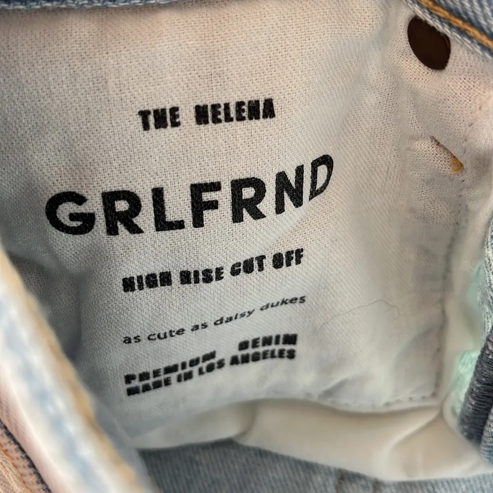 Grlfrnd The Helena High Rise Cutoff Distressed Shorts Light Blue Size 23 - Image 6