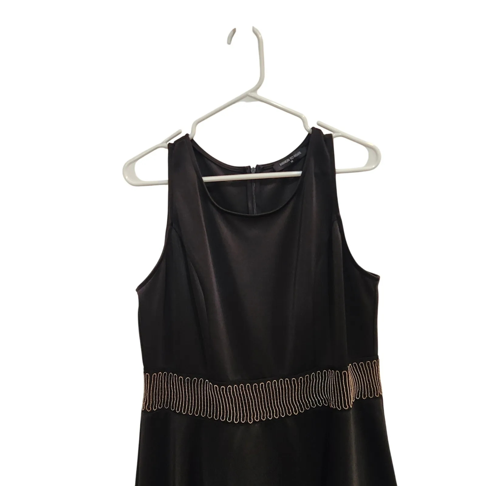 Fashion To Figure FTF Sleeveless Above The Knee Party A-Line Black Dress Size 1X - Image 3