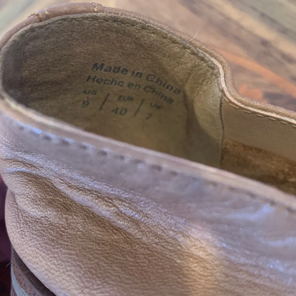 Aldo Women’s Size 9 Basic Tan Brown Leather Loafers Flats Shoes Square Toe - Image 7