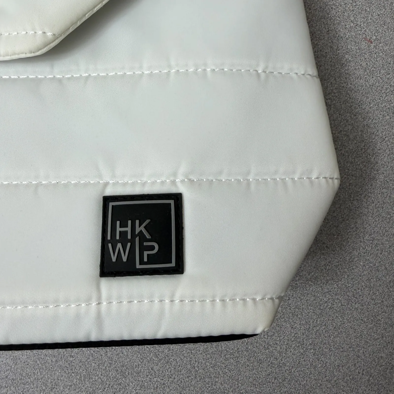 HKWP Crossbody Bag Purse White Puffer Envelope Snap Clutch Handle *No Strap* - Image 10