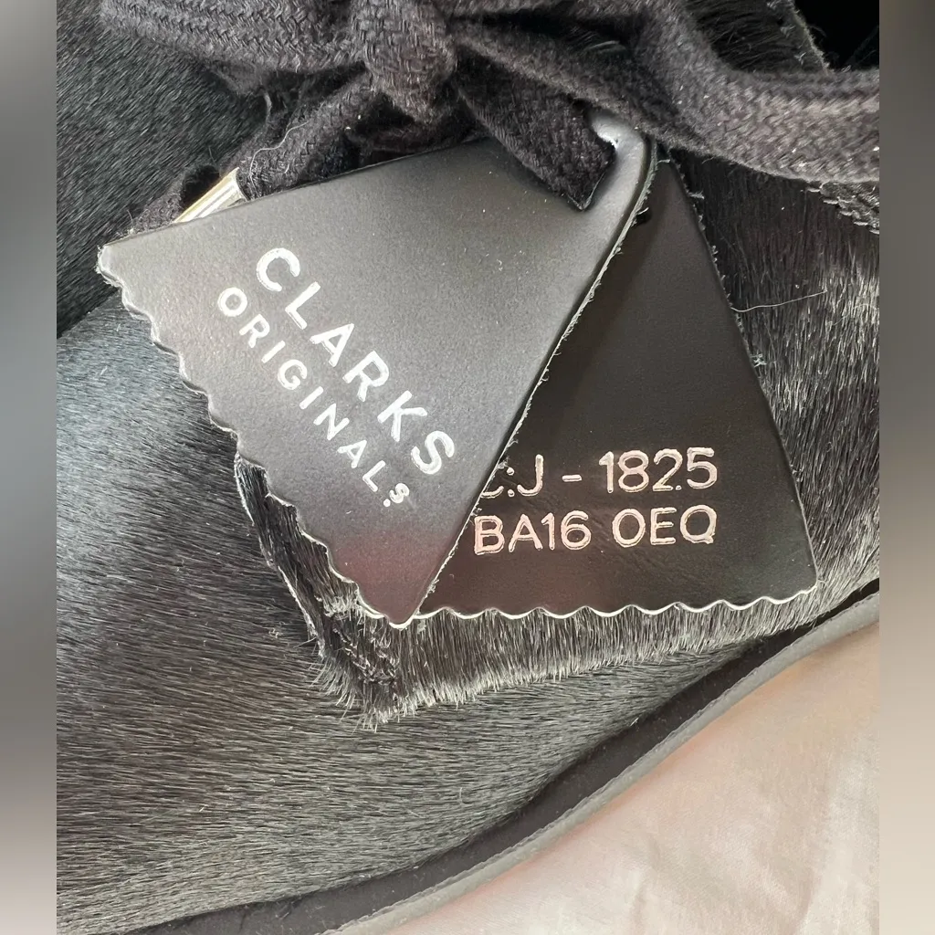 Clark’s Original Black Pony Hair Mileno London Derby shoes, Women’s US 9, NWTs - Image 4