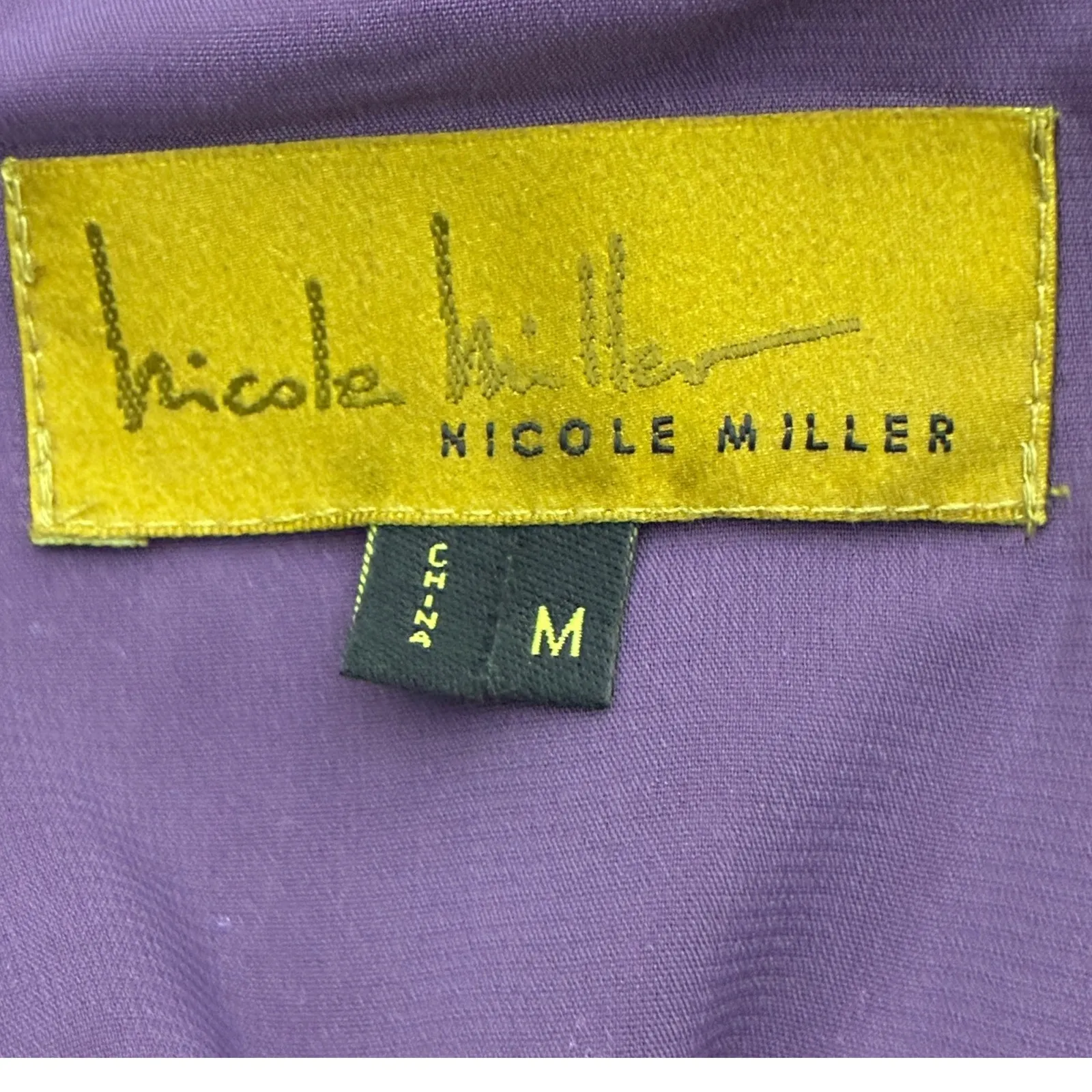 Nicole Miller Sparkle Sequin Cocktail Party Dress 3/4 Sleeve Purple M - Image 7