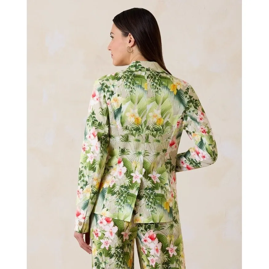 Tommy Bahama Floral Riviera Palma Coast Blazer Size XS Linen Tropical‎ Resort - Image 15