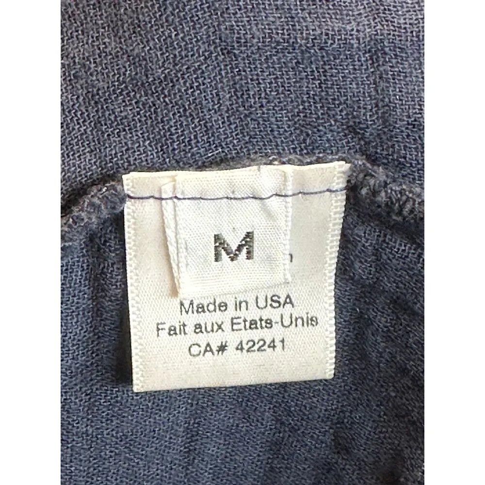 Stark X Women's Size M Ruffle Sleeve V Neck Gauzy Midi Dress Navy EUC Blue Size M - Image 9