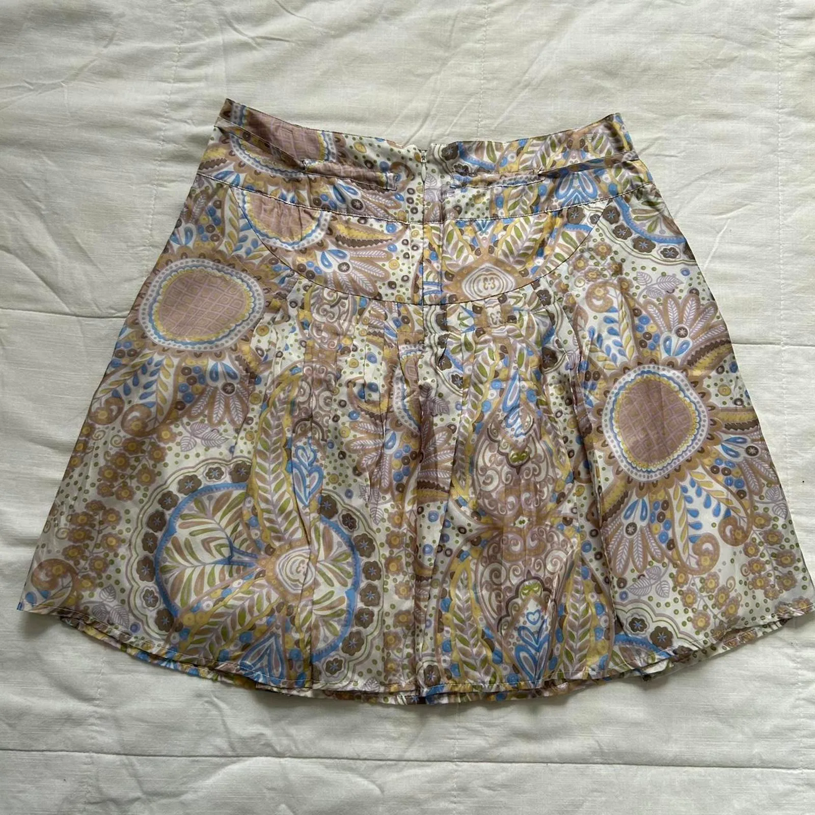 See by Chloe floral paisley silk mini skirt with draping pin tucking and pockets - Image 4