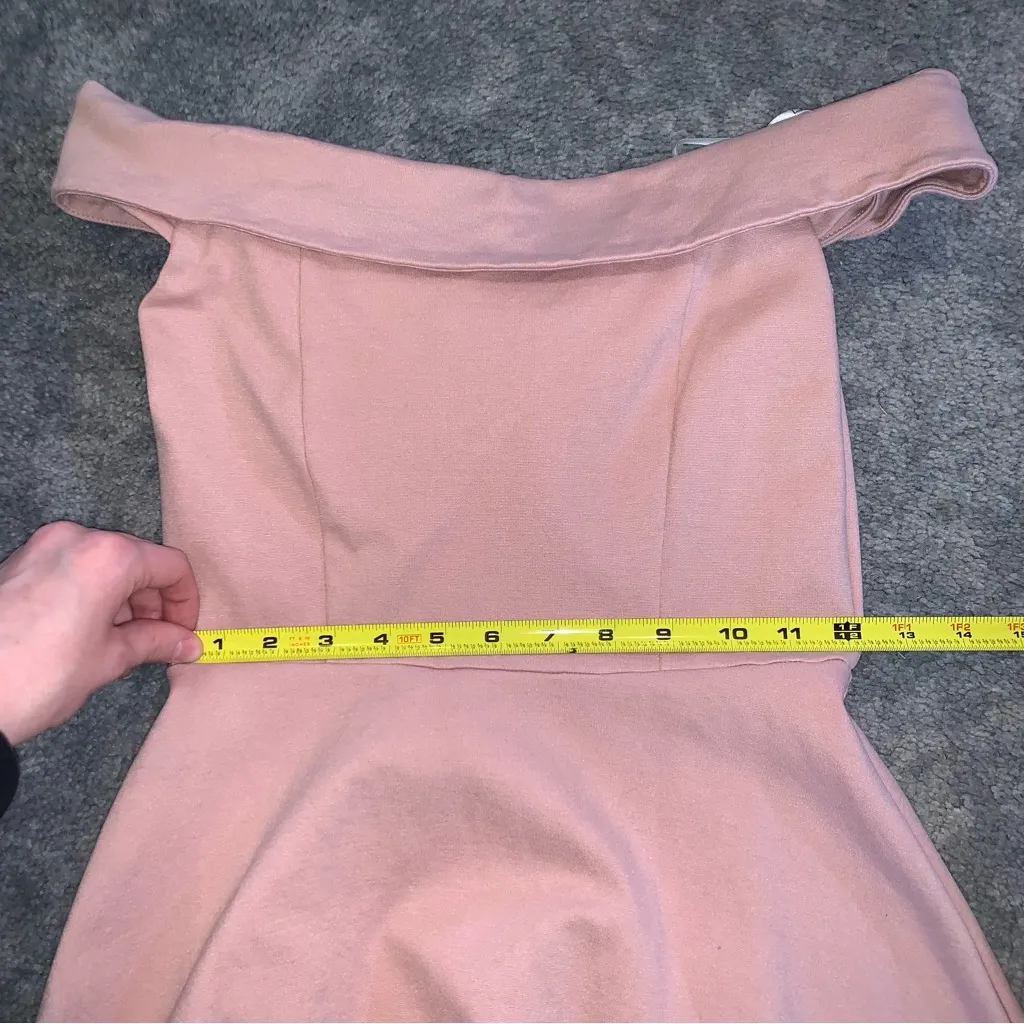 Lulu’s Season of Fun Blush Pink Off-the-Shoulder Skater Dress Spring Summer - Image 5