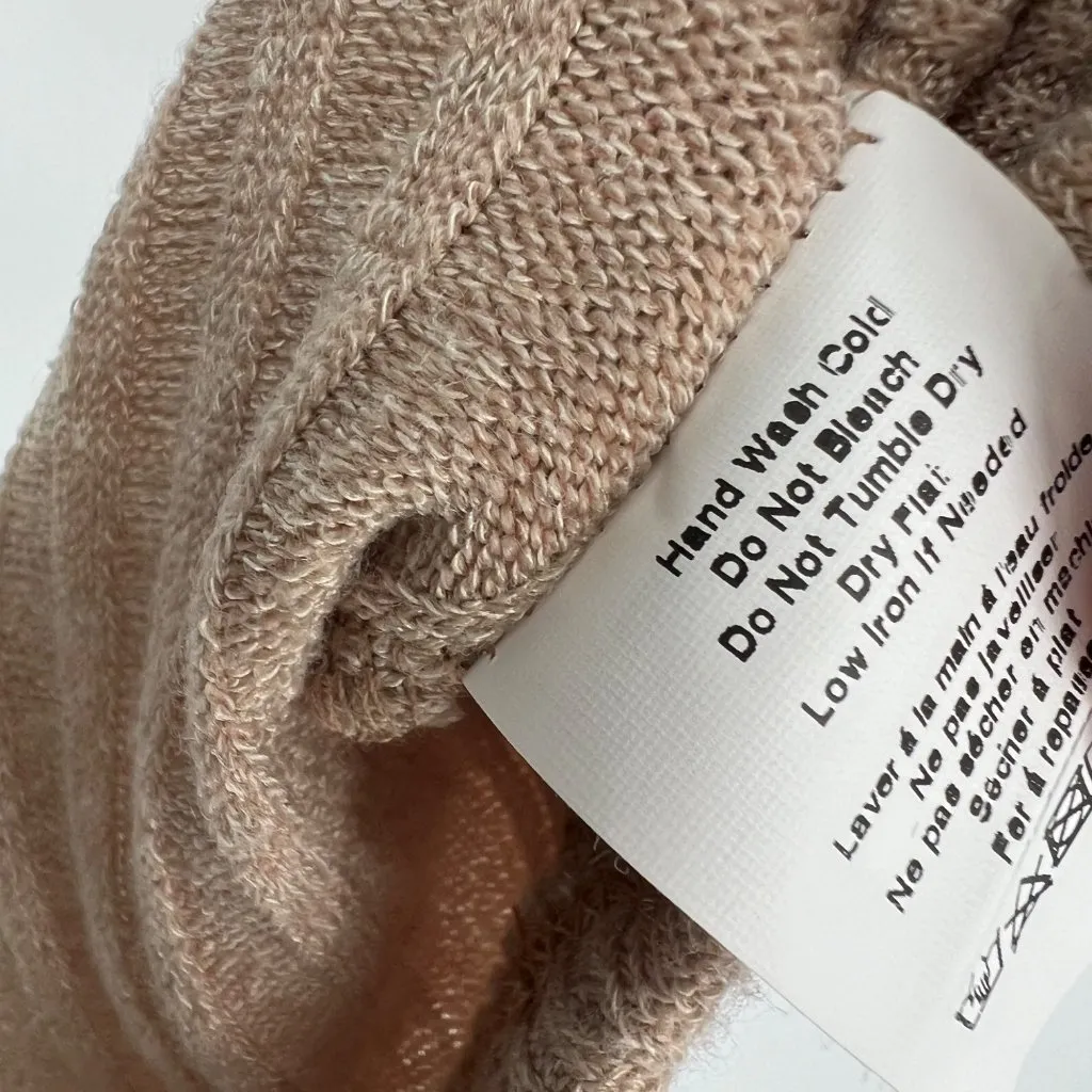 Lush Ribbed Henley A-Line Long Sleeve Dress Beige Irish Cream Size XS NWOT - Image 9