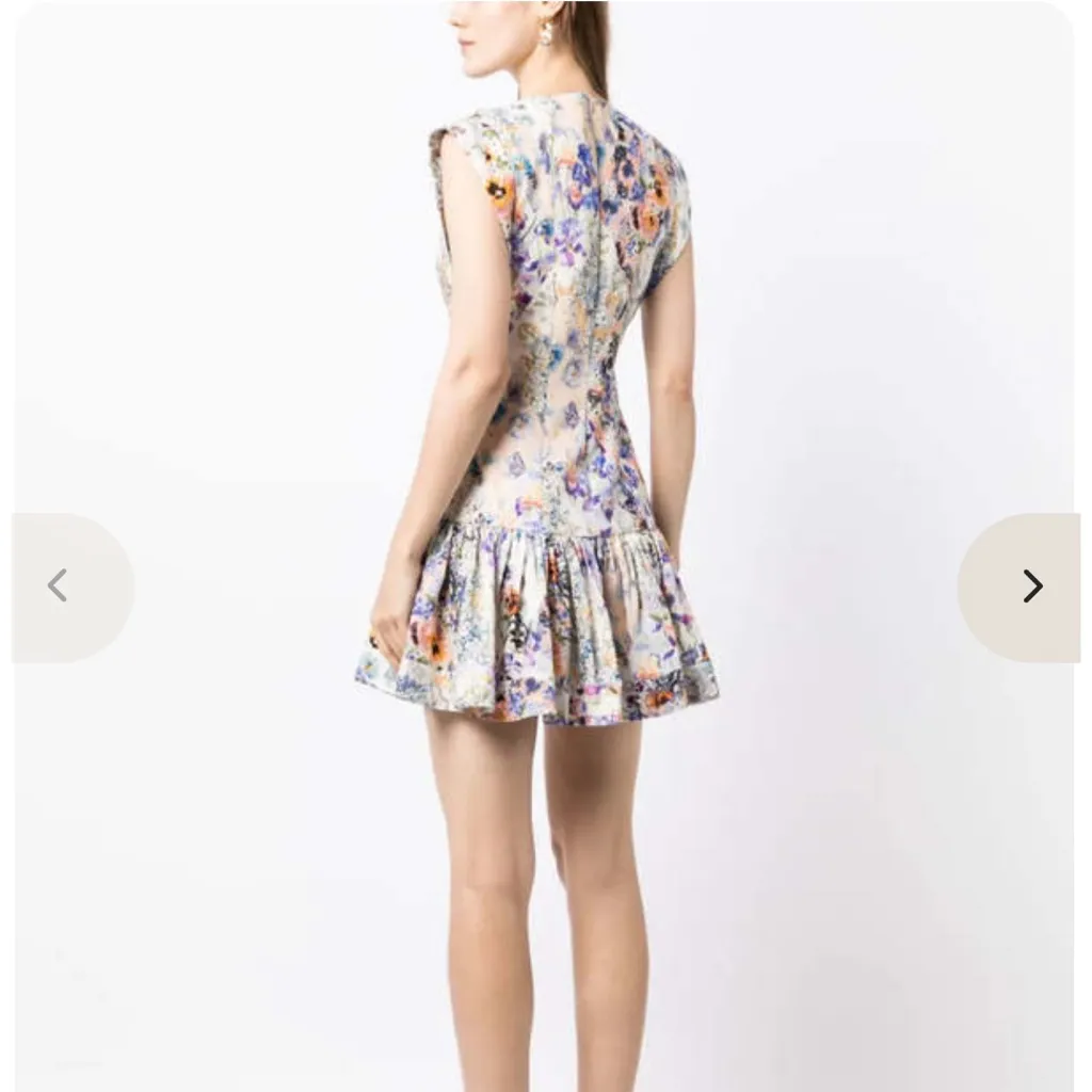 NWT Zimmermann Multicolor Floral Mini Dress - Image 3
