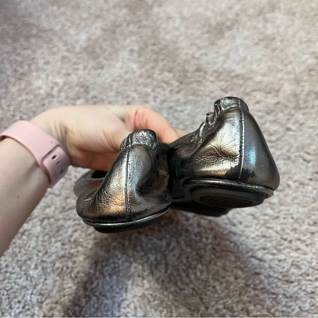 Tory Burch Metallic Flats - Image 3