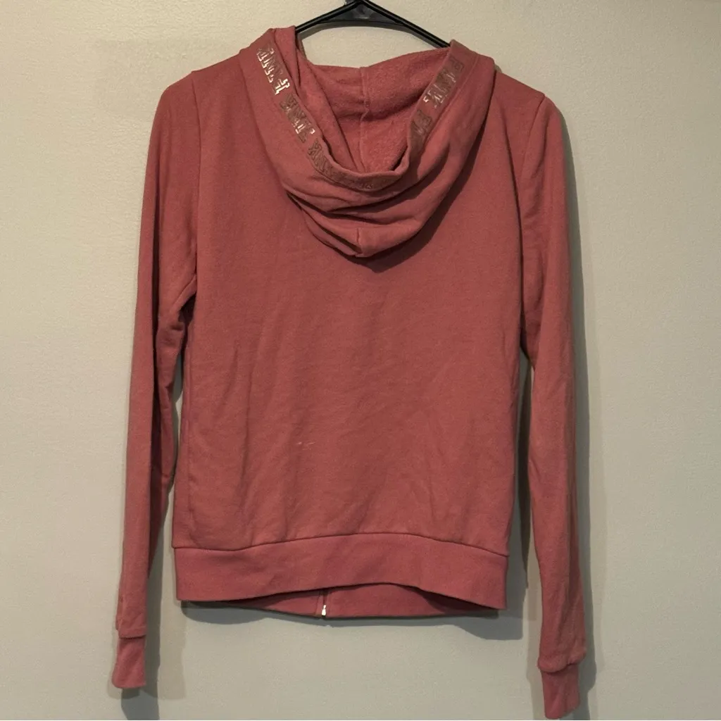 PINK Victoria Secret Zip-Up Hoodie Size XS - Image 2
