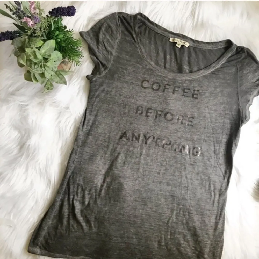 ✨ Express One Eleven Coffee Graphic Burnout Tee✨ - Image 3