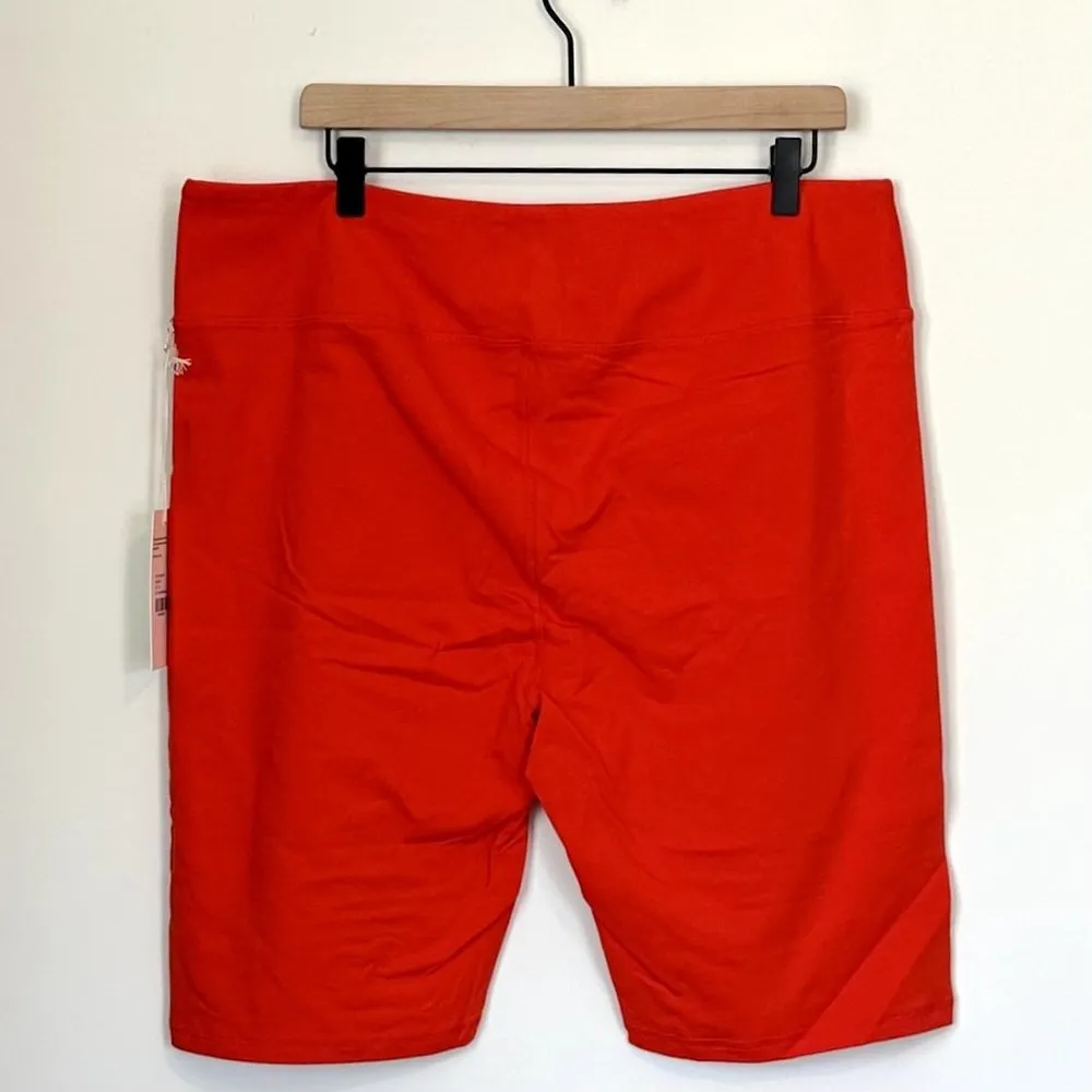 NWT MATE the Label Red Organic Stretch Biker Short - Size 3X - Image 5