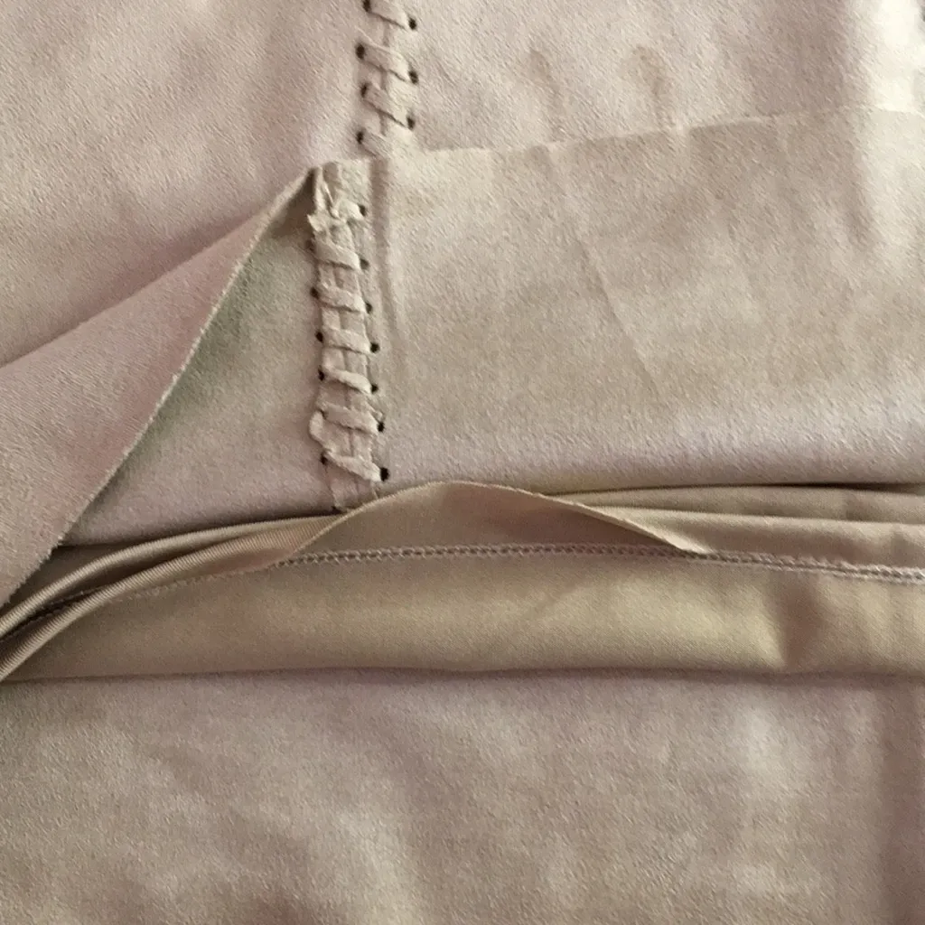 New Liberty Garden Faux Suede Skirt Elastic Waistband Stretchy Camel/Tan Size XS Tan - Image 10