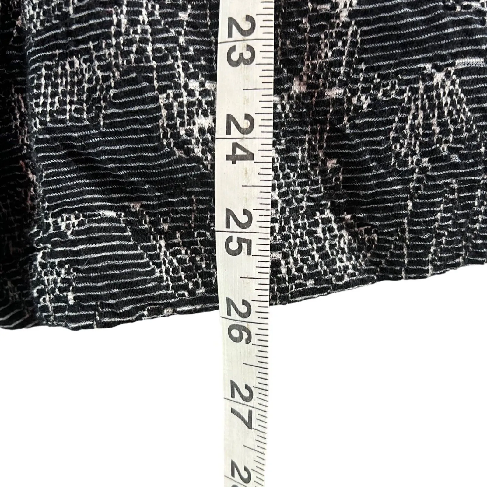 Habitat Blazer Jacket Women M Blue Knit Tapestry Texture Buttons Pockets Stretch - Image 8